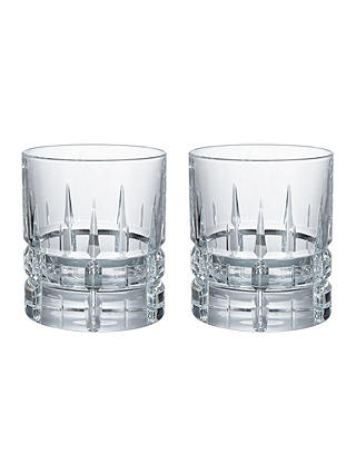 Social by Jason Atherton Handcut Cut Crystal Glass Double Old Fashioned Tumbler, 300ml, Set of 2