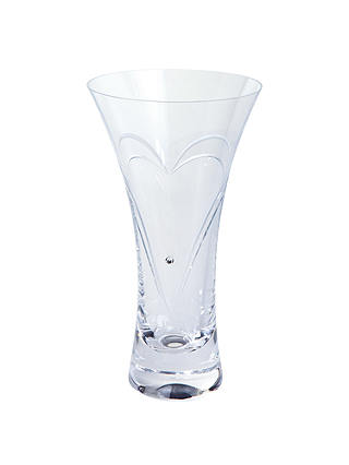 Dartington Crystal Romance Vase, Small, Clear