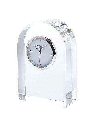 Dartington Crystal Small Curve Clock, Clear