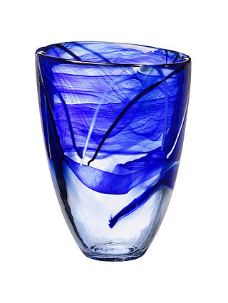 Kosta Boda Contrast Vase, Blue