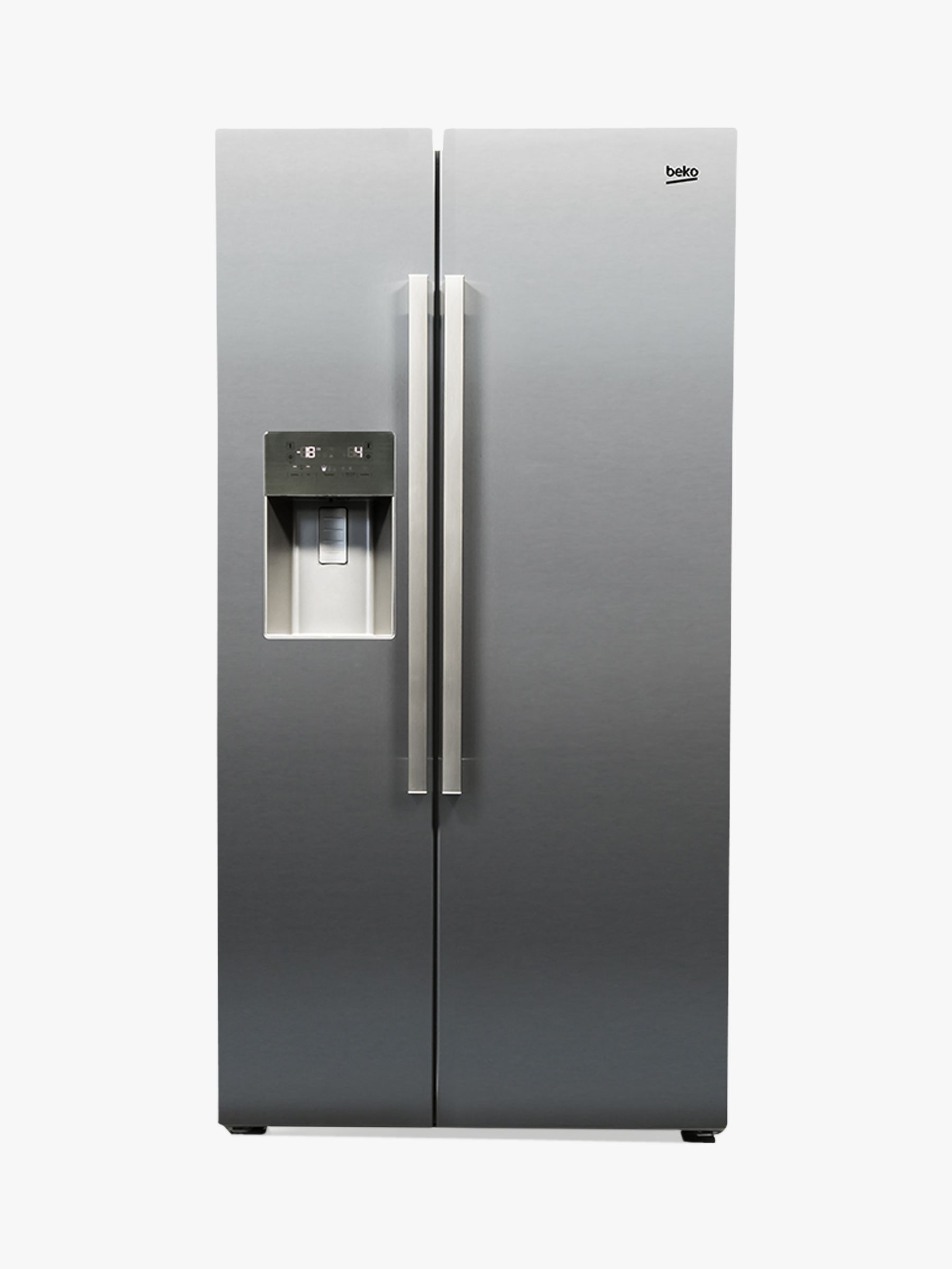 Beko ASP341X American Style Fridge Freezer, A+ Energy Rating, 91cm Wide, Stainless Steel