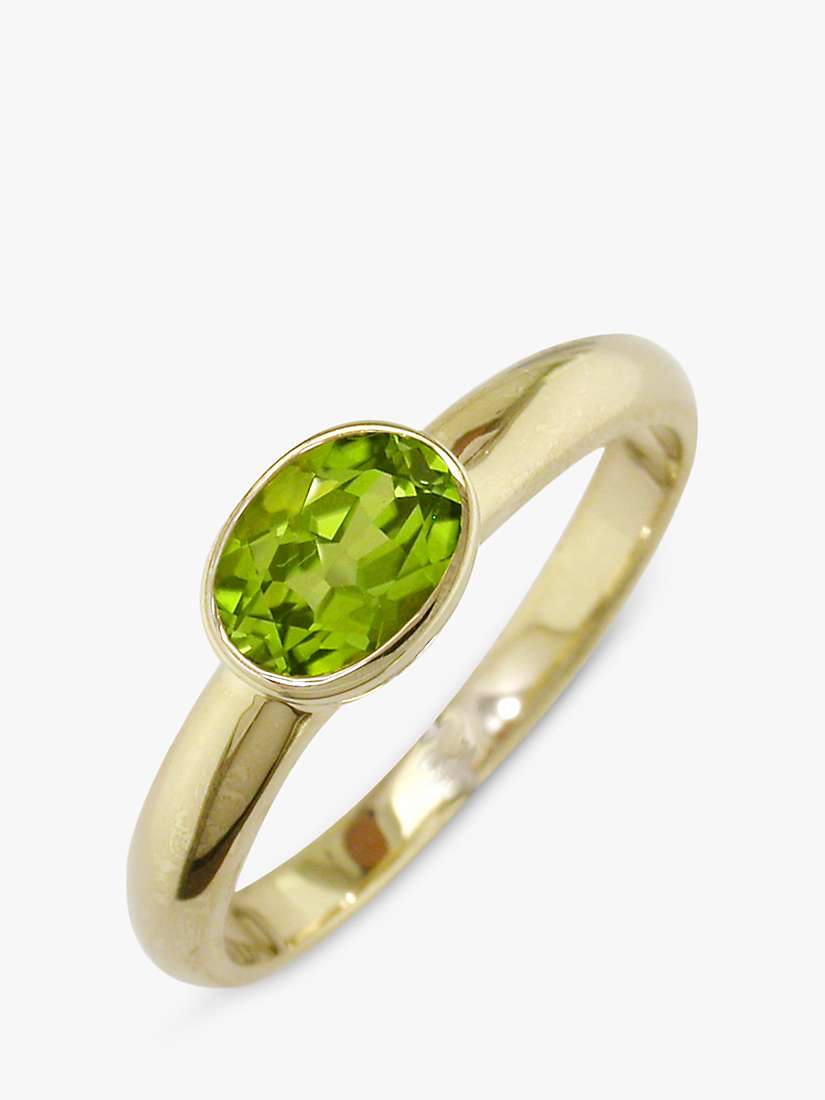 Buy E.W Adams 9ct Gold Rub Over Oval Ring, N Online at johnlewis.com