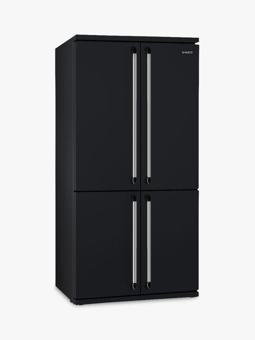 Smeg FQ960N 4-Door American Style Fridge Freezer, A+ Energy Rating, 92cm Wide, Black