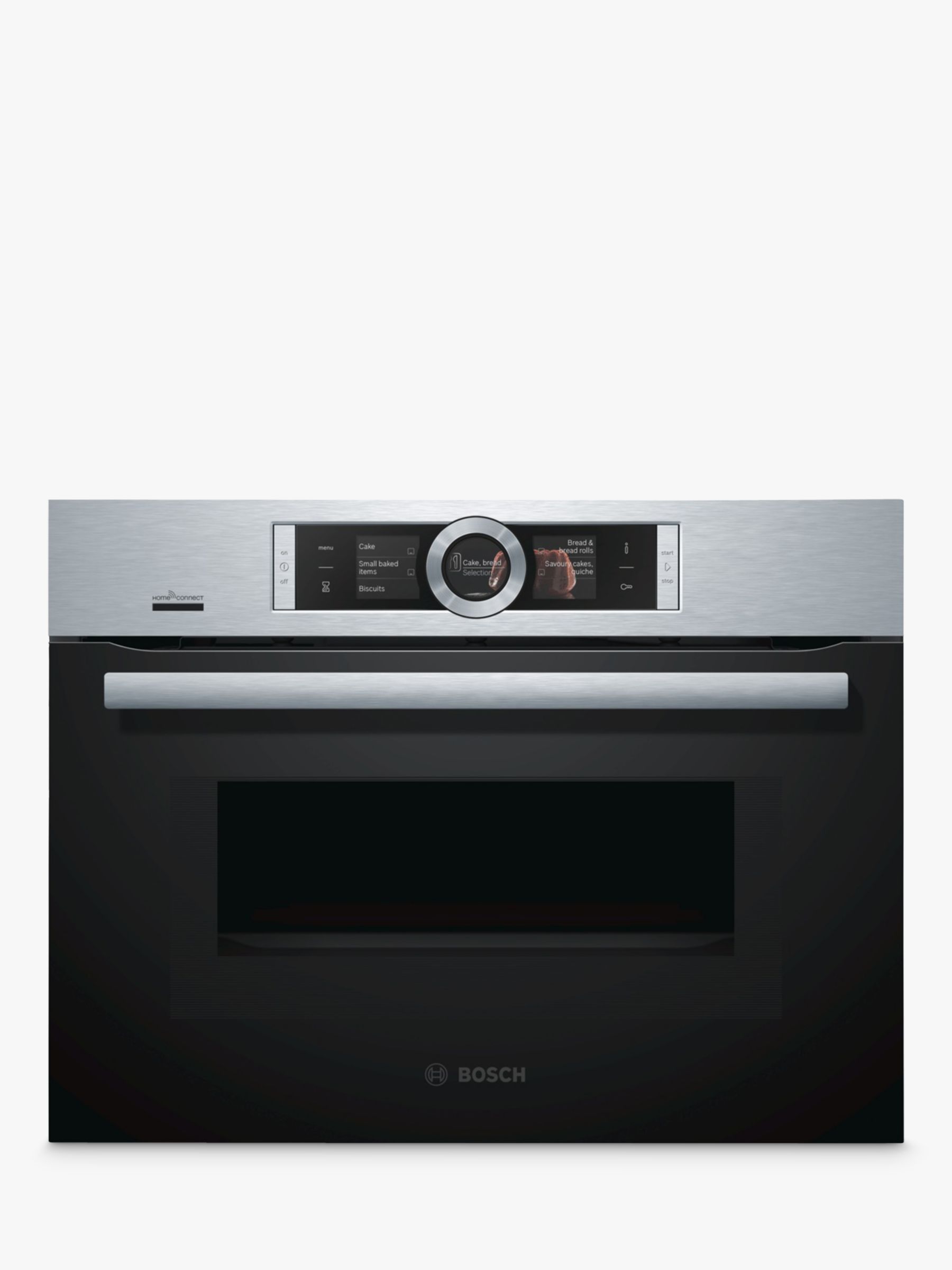 Bosch CMG656BS6B Built-In Single Oven with Home Connect, Brushed Steel