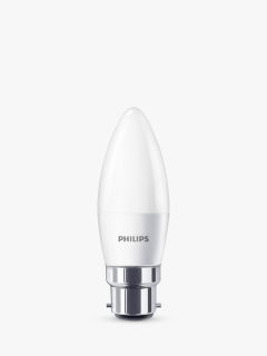 Philips 5.5W BC Candle LED Light Bulb, Frosted, Pack of 6