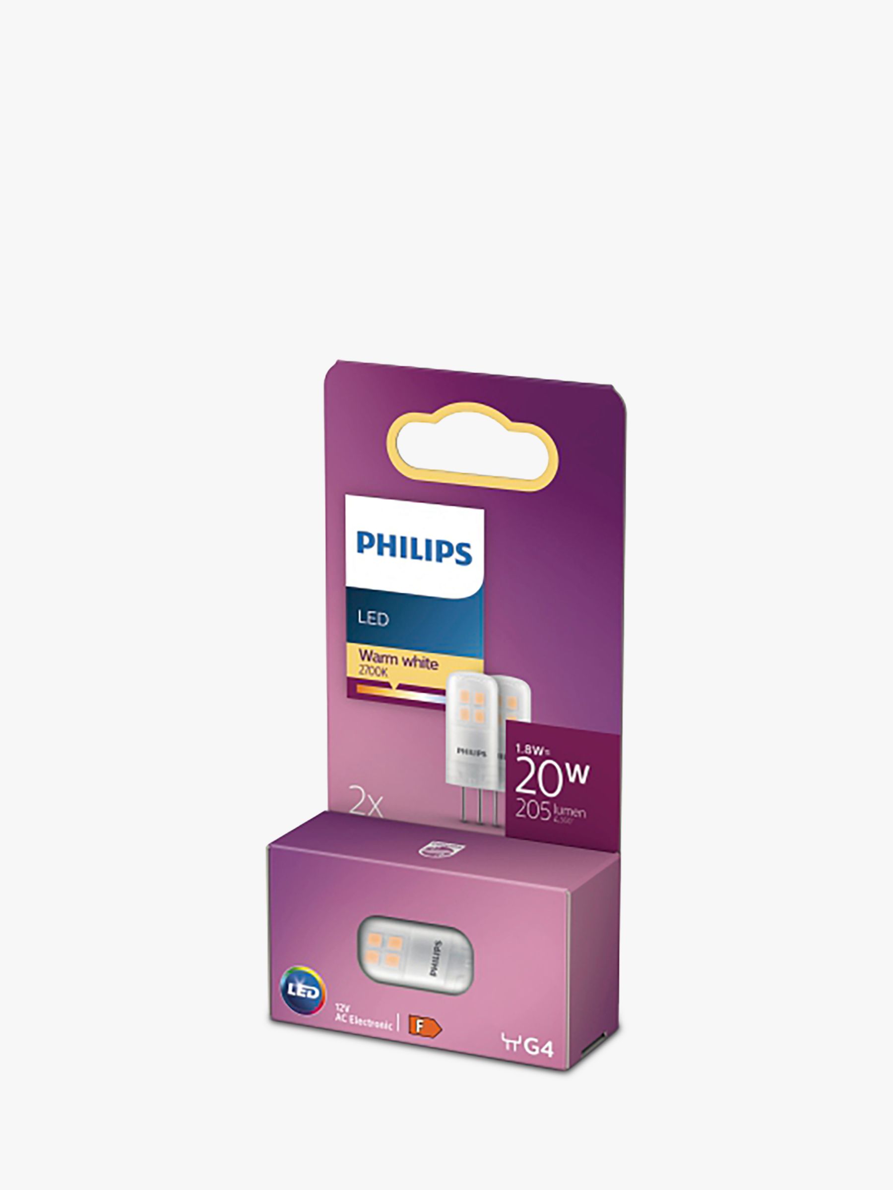 Photo of Philips 2w g4 led capsule bulb pack of 2 clear
