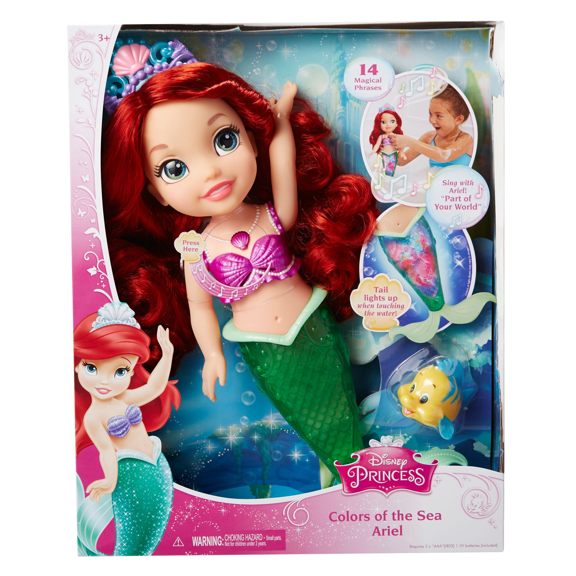 disney princess bathtime ariel little mermaid doll