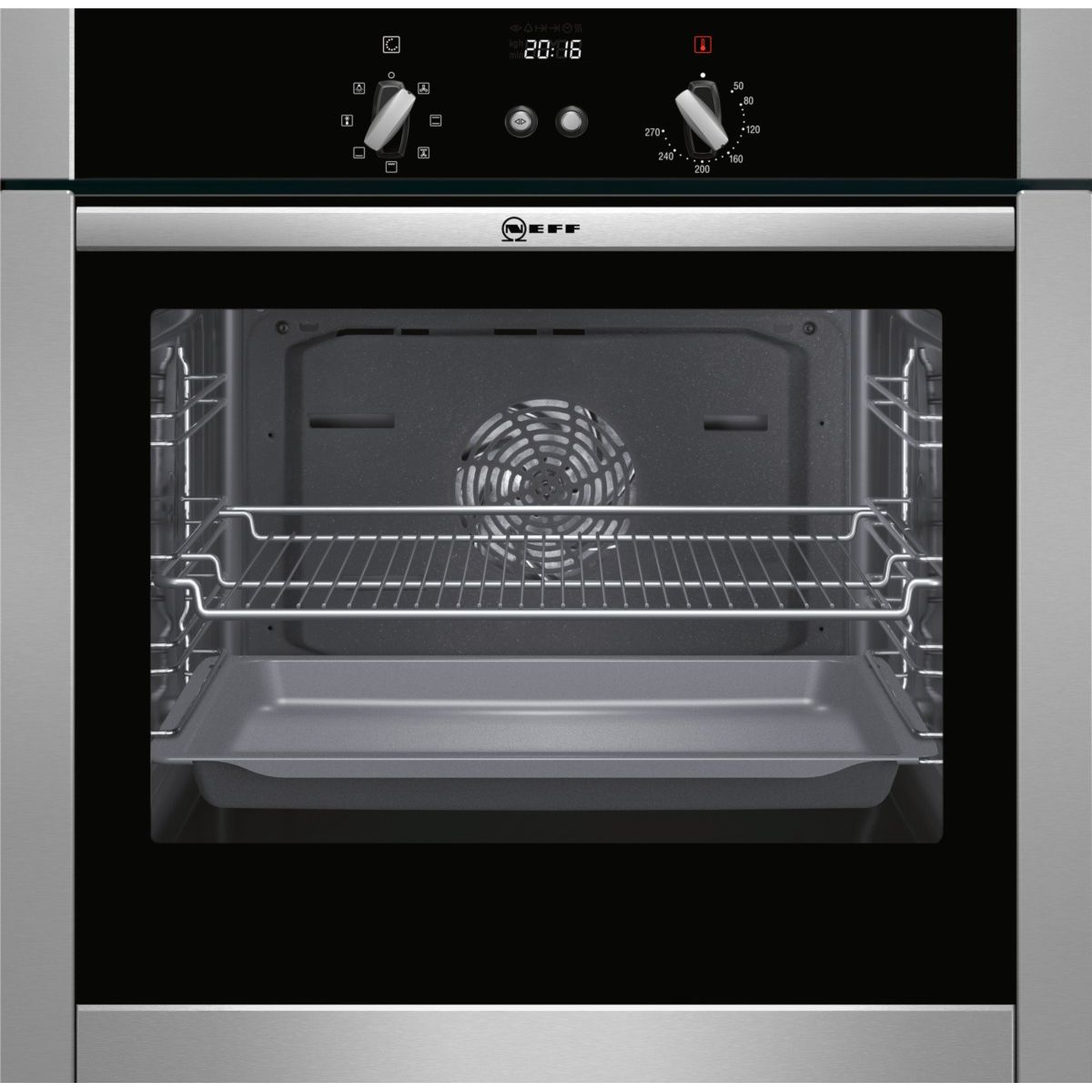 Neff B44M42N5GB Slide and Hide Built-In Single Oven, Stainless Steel