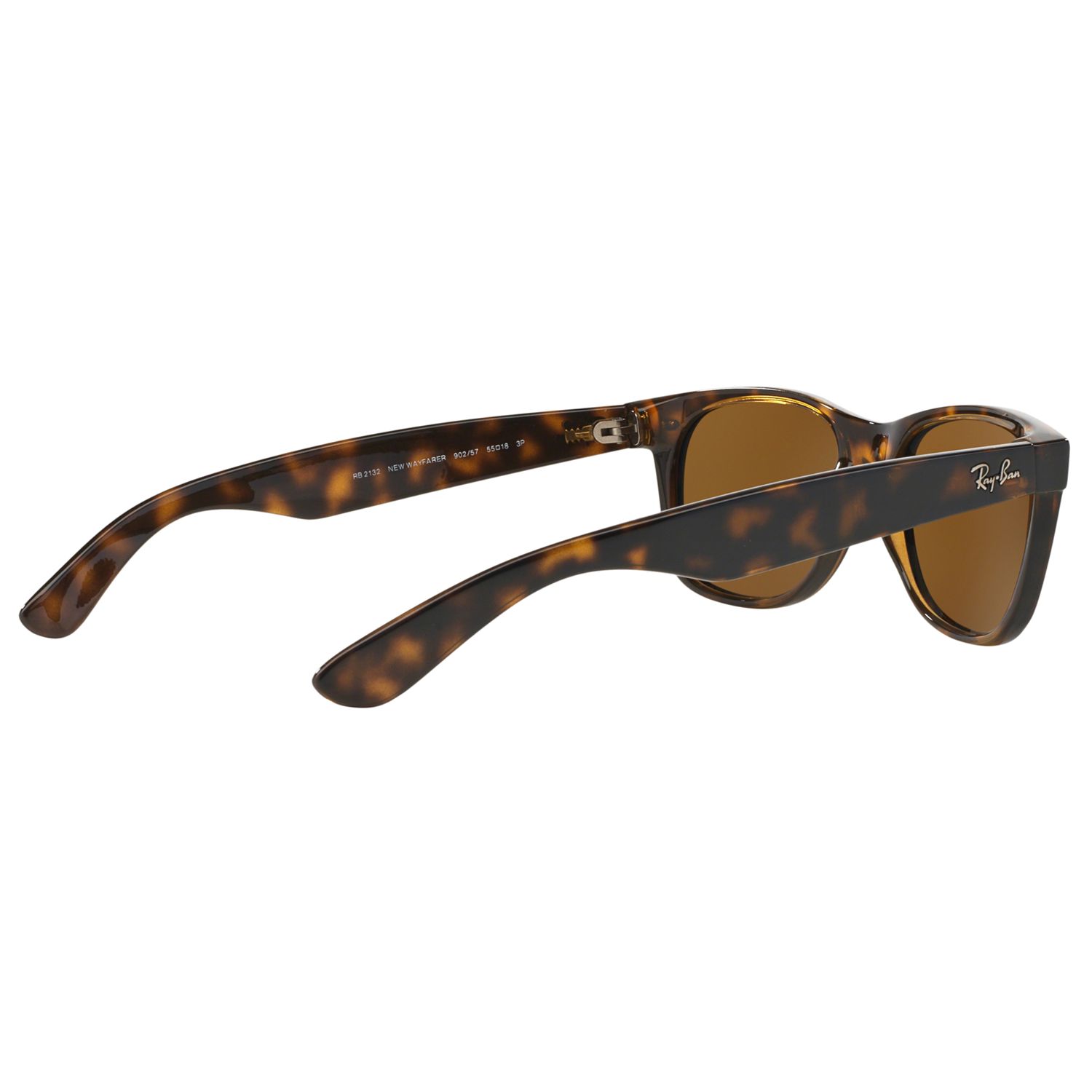 Ray Ban Rb2132 Men S New Wayfarer Polarised Sunglasses Tortoise Brown At John Lewis Partners