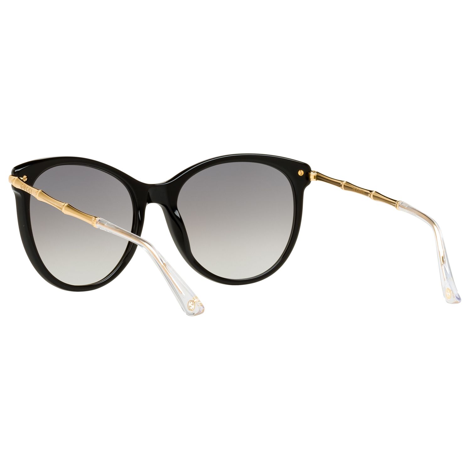 Gucci GG 3771/S Cat's Eye Sunglasses, Black/Grey Gradient at John Lewis