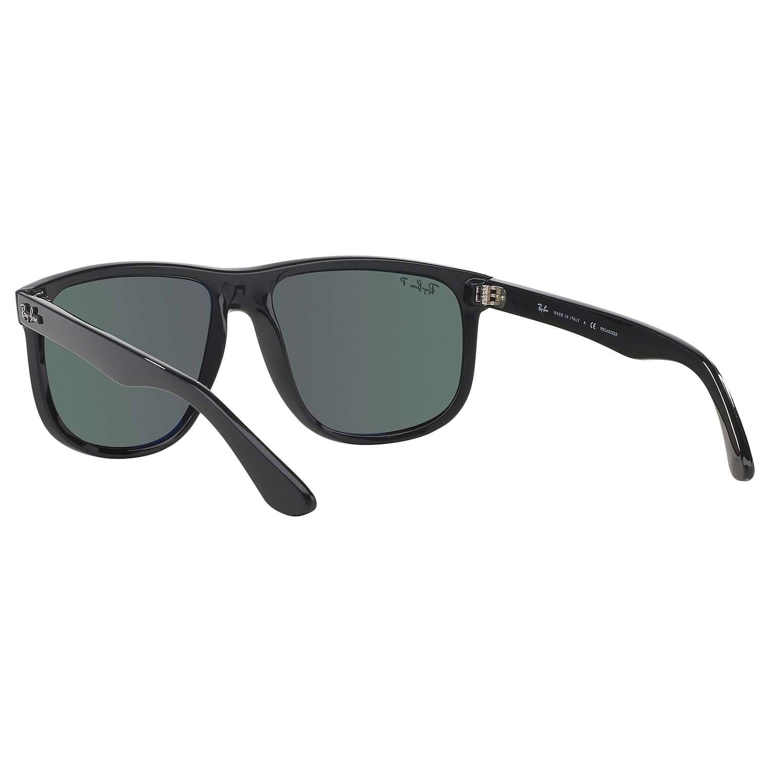 Buy Ray-Ban RB4147 Polarised Square Sunglasses, Black Online at johnlewis.com