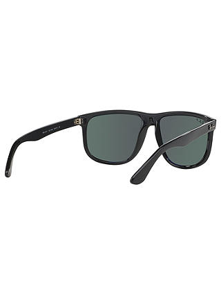 Ray-Ban RB4147 Polarised Square Sunglasses, Black