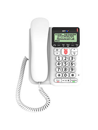 BT Décor 2600 Corded Telephone with Answering Machine & Nuisance Call Blocker, White