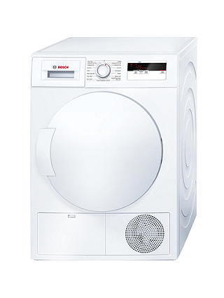 Bosch WTH83000GB Heat Pump Condenser Tumble Dryer, 8kg Load, A+ Energy Rating, White