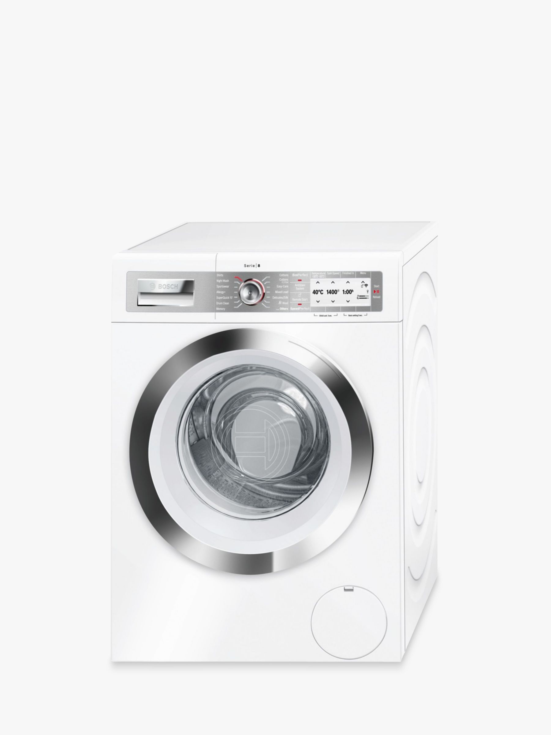 Bosch WAYH8790GB Freestanding Washing Machine with Home Connect, 9kg Load, A+++ Energy Rating ...