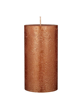 John Lewis & Partners Rustic Effect Pillar Candle H15 x Dia.7.5cm