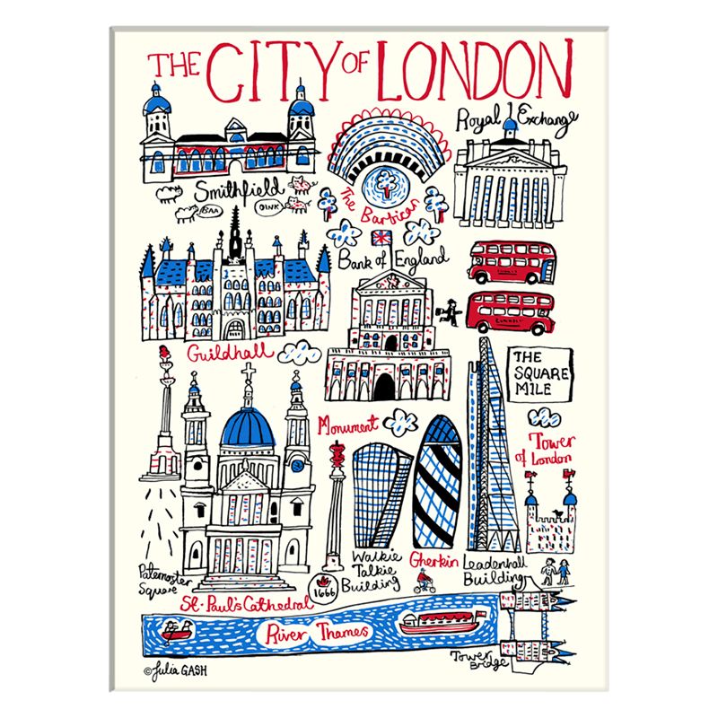 Julia Gash - The City Of London Unframed Print with Mount, 30 x 40cm