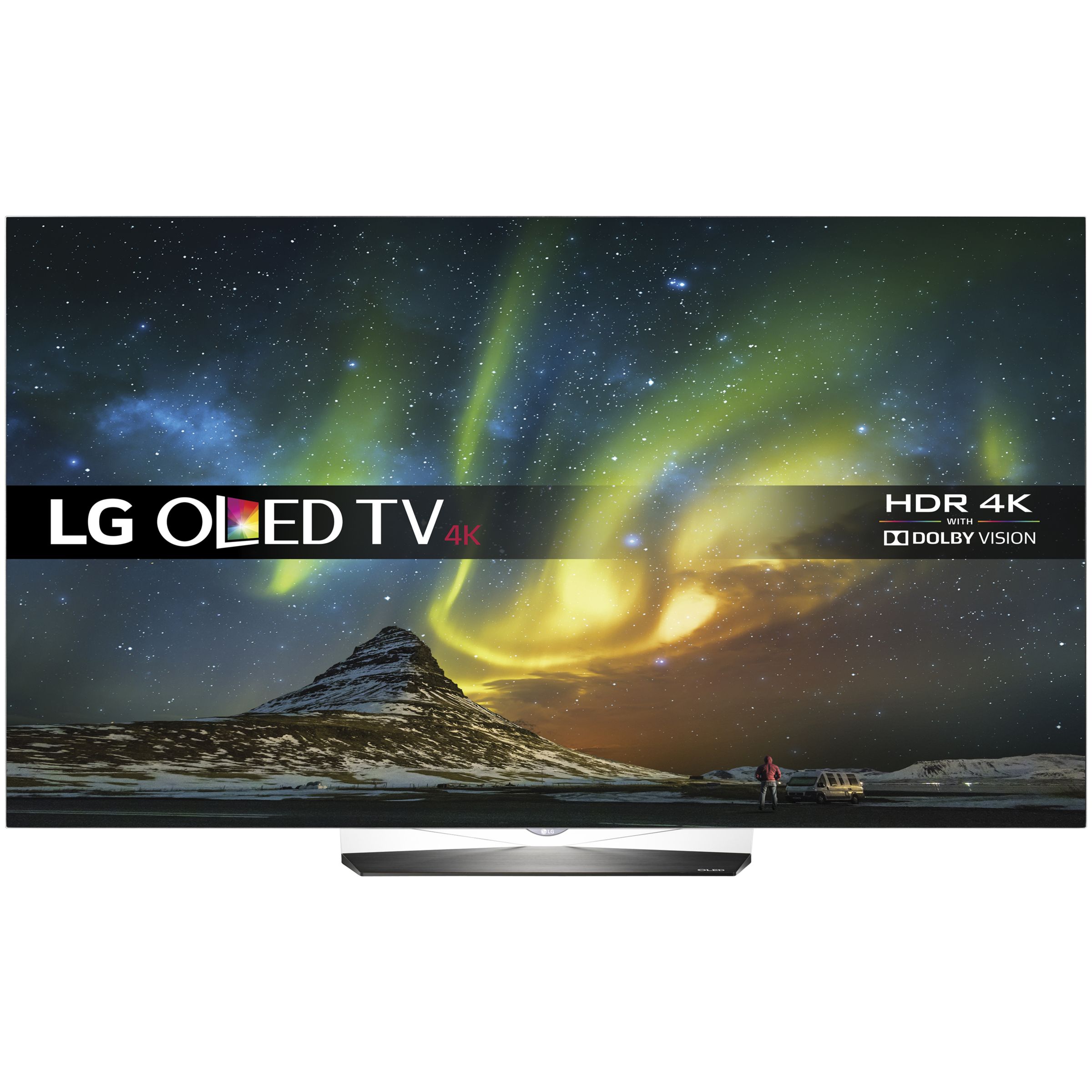 LG OLED55B6V OLED HDR 4K Ultra HD Smart TV, 55" with Freeview HD/Freesat HD, Harman/Kardon Sound & Blade Slim Design, Ultra HD Premium Certified