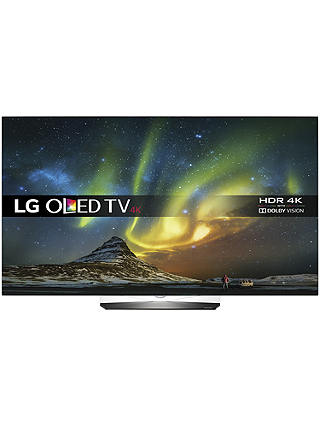 LG OLED55B6V OLED HDR 4K Ultra HD Smart TV, 55" with Freeview HD/Freesat HD, Harman/Kardon Sound & Blade Slim Design, Ultra HD Premium Certified