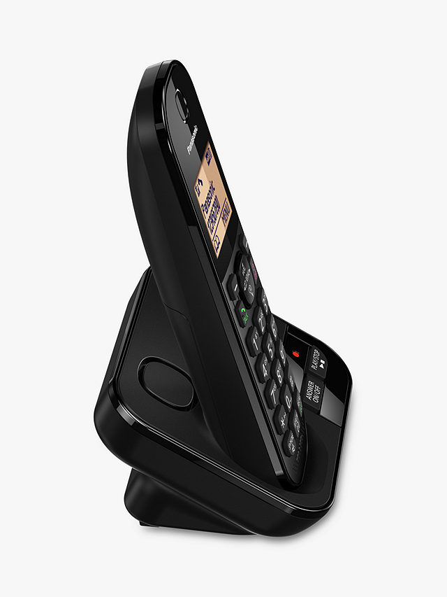 Panasonic KX-TGC420EB Digital Cordless Telephone with 1.6" Backlit LCD Screen, Nuisance Call Blocker & Answering Machine, Single DECT