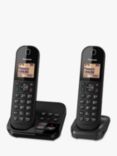 Panasonic KX-TGC422EB Digital Cordless Telephone with 1.6" Backlit LCD Screen, Nuisance Call Blocker & Answering Machine, Twin DECT
