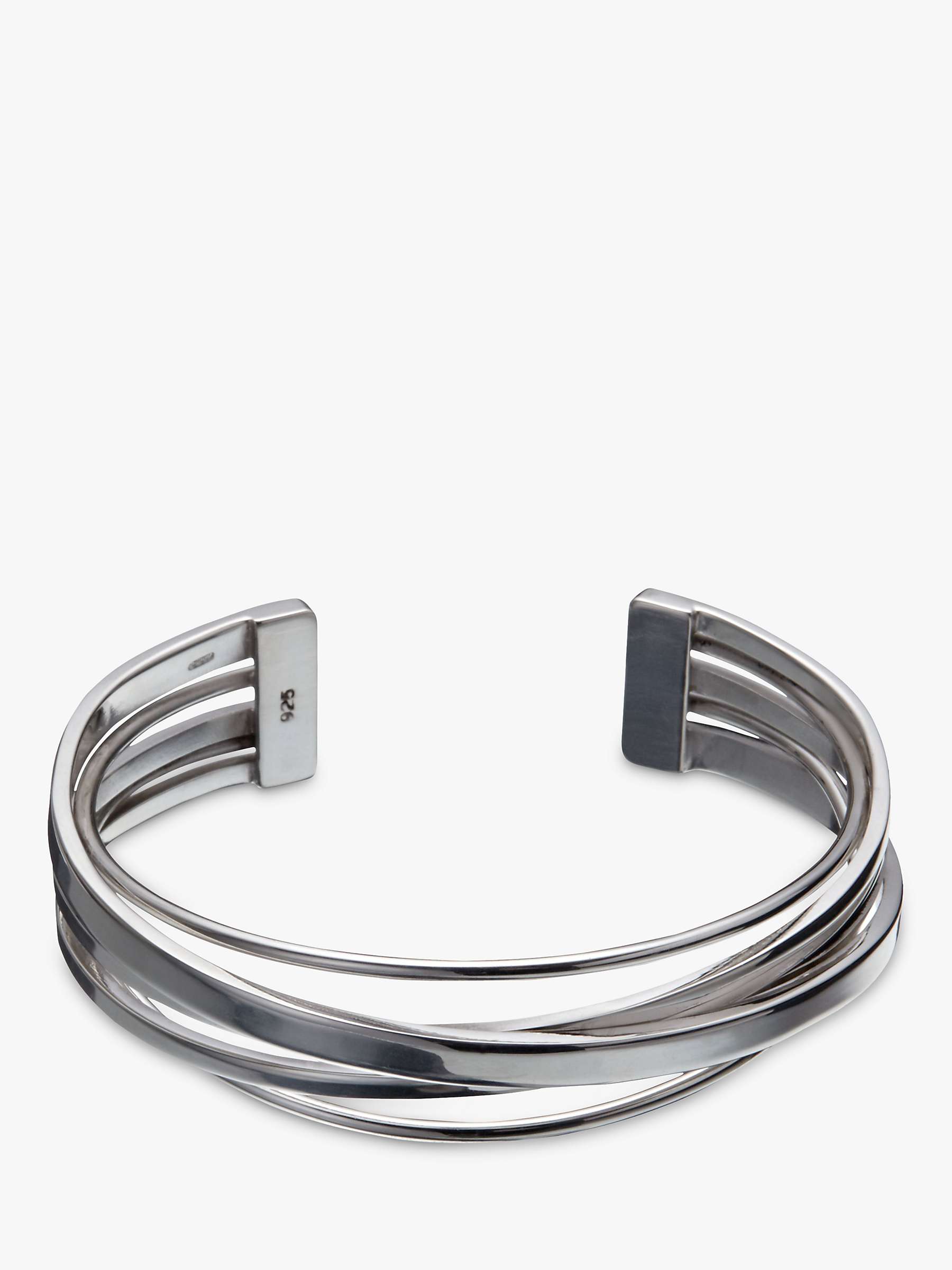Buy Andea Sterling Silver Multi-Line Cuff, Silver Online at johnlewis.com