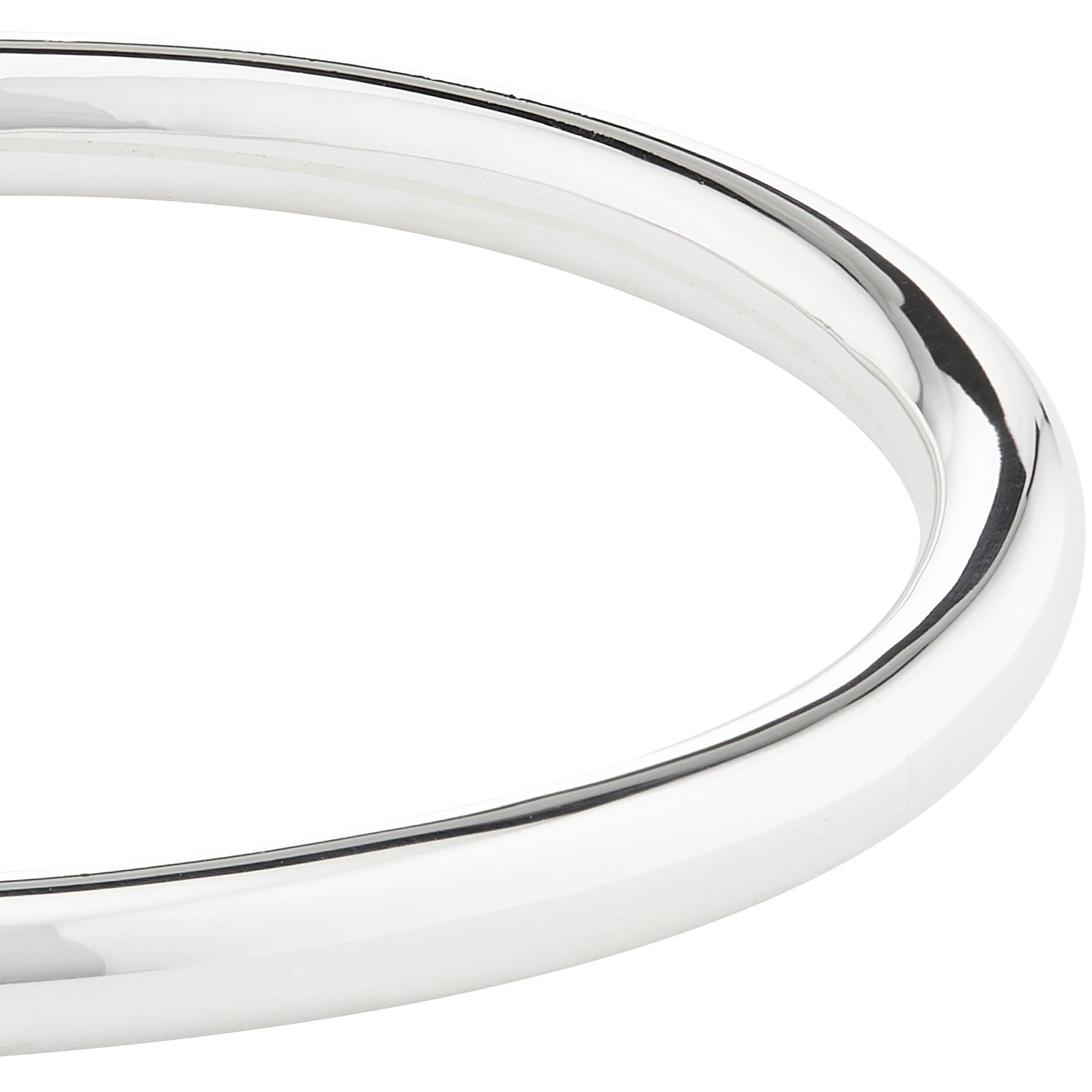 Buy Andea Sterling Silver Oval Polished Bangle, Silver Online at johnlewis.com