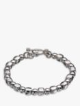 Andea Sterling Silver Ball and Cube Bracelet, Silver