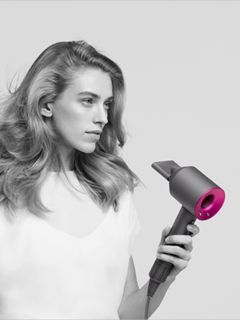 Dyson Special Edition Supersonic™ Hair Dryer with Pale Pink Case, Iron/Fuchsia