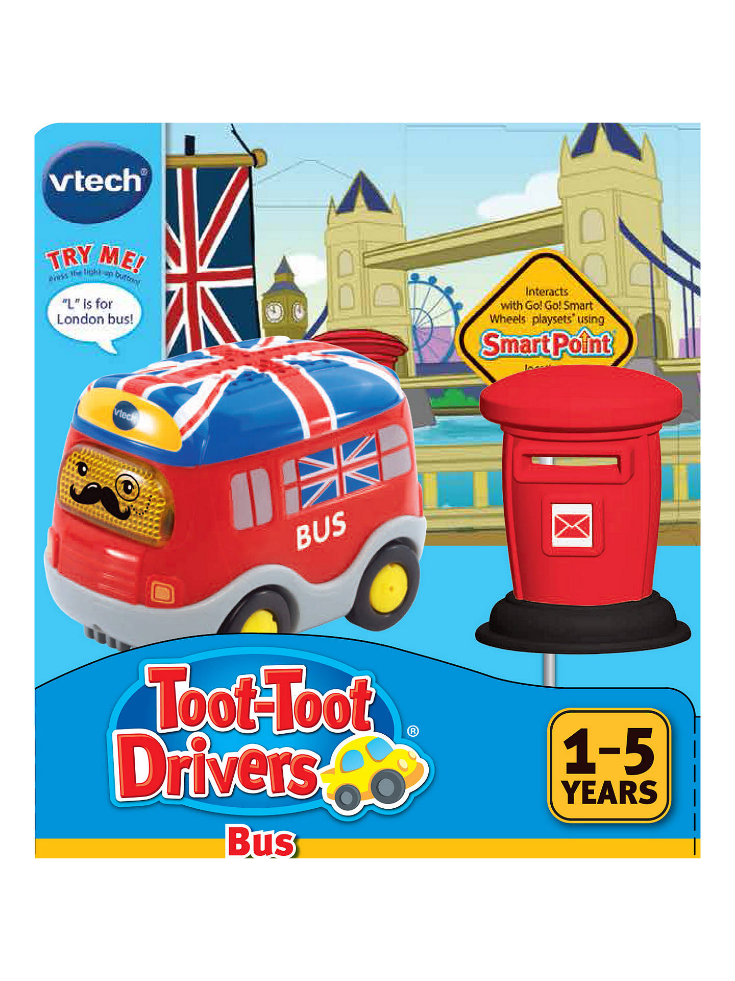 Vtech  Baby 164373 Toot-Toot Drivers Union Jack Bus Toy Multicolour 