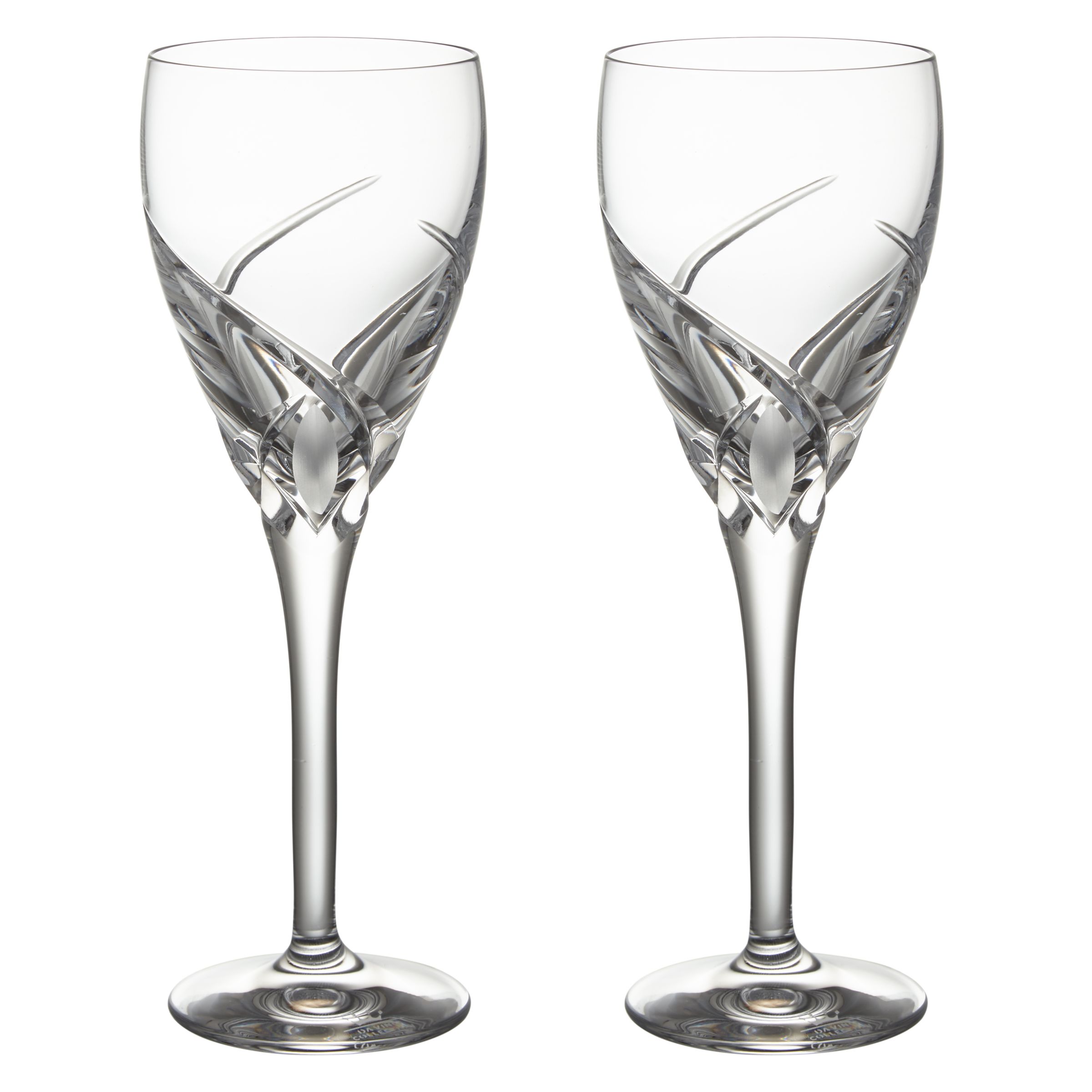 John Lewis Grosseto Cut Crystal Sherry Glasses, Set of 2, Clear