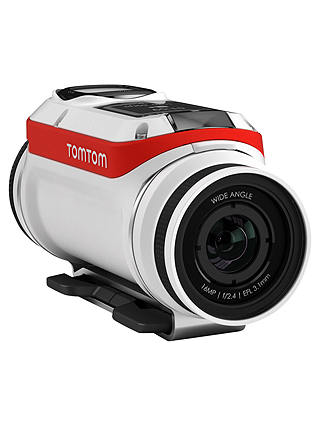 TomTom Bandit Action Camera, 4K Ultra HD, 16MP, Bluetooth, Wi-Fi With Waterproof Lens, Bike Pack
