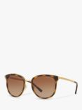 Michael Kors MK1010 Adrianna Oval Sunglasses, Tortoise