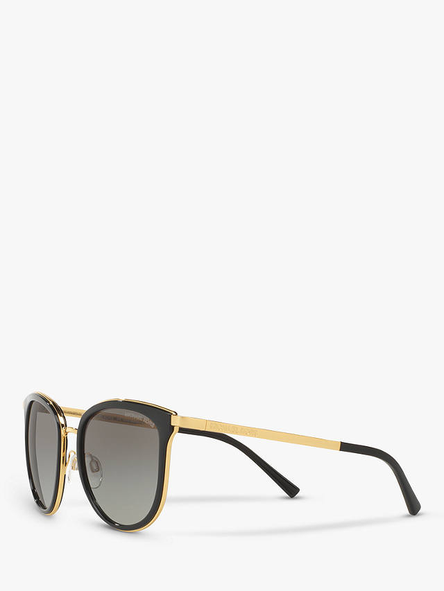 Michael Kors MK1010 Adrianna Oval Sunglasses, Black