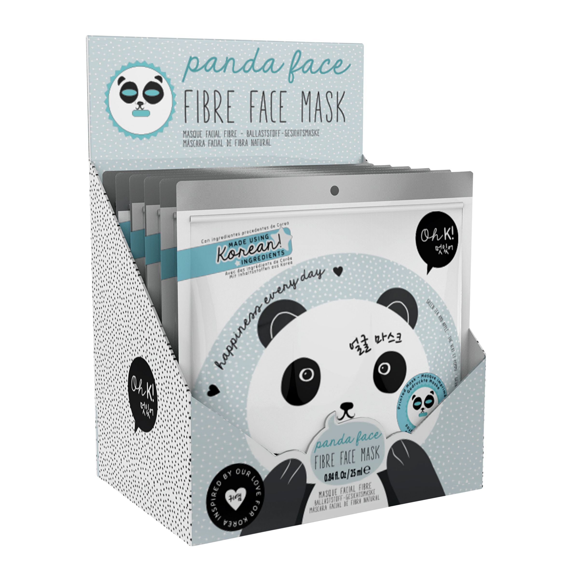 Download Npw Oh K Beauty Fibre Face Mask Soko Panda At John Lewis Partners PSD Mockup Templates