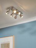 John Lewis Thea GU10 LED 6 Spotlight Ceiling Plate, Chrome