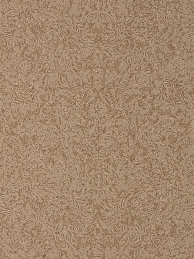 Morris & Co. Pure Sunflower Wallpaper, Copper / Russet DMPU216046