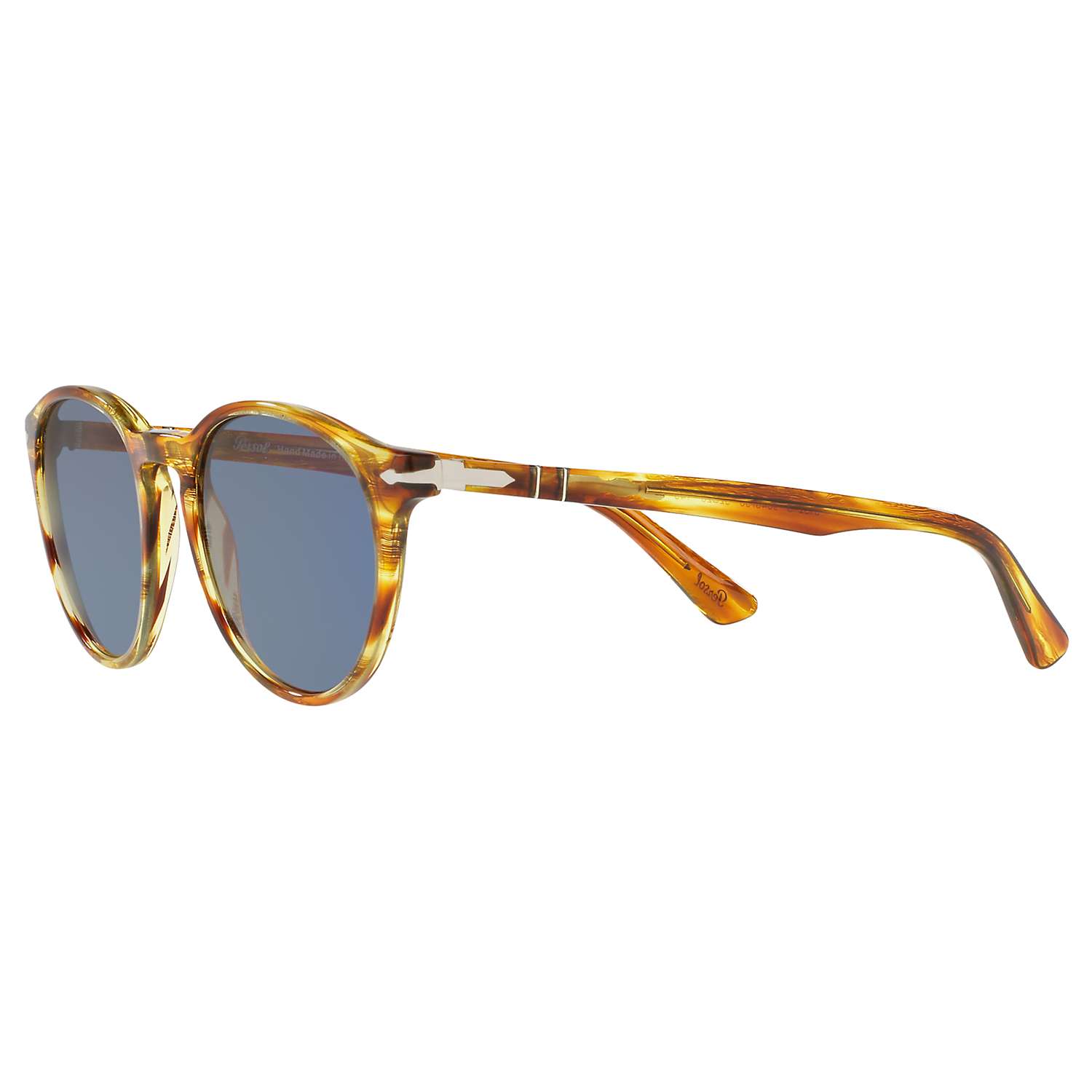 Buy Persol PO3152S Oval Sunglasses, Light Havana/Blue Online at johnlewis.com
