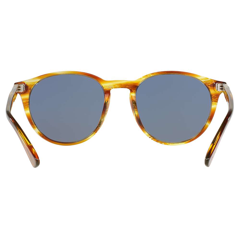 Buy Persol PO3152S Oval Sunglasses, Light Havana/Blue Online at johnlewis.com