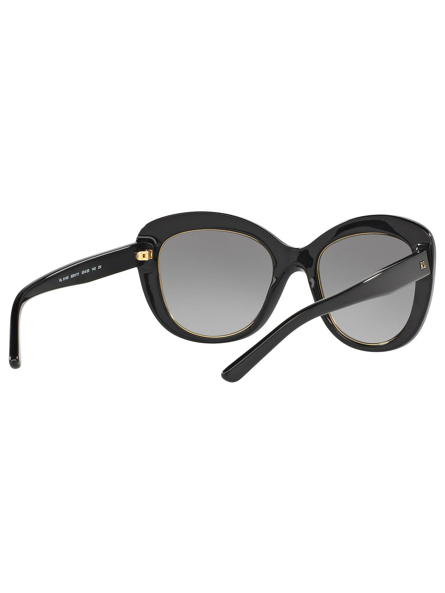 Ralph Lauren RL8149 Cat's Eye Sunglasses, Black at John Lewis & Partners