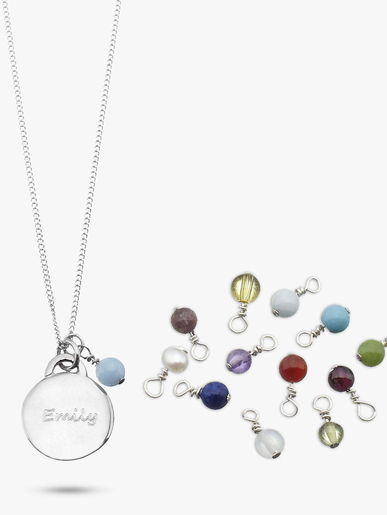 Under the Rose Personalised Birthstone Pendant Necklace