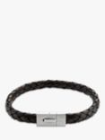 Under the Rose Personalised Men's Leather Bracelet, 20cm