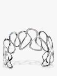 Nina B Wavy Cuff Bangle, Silver