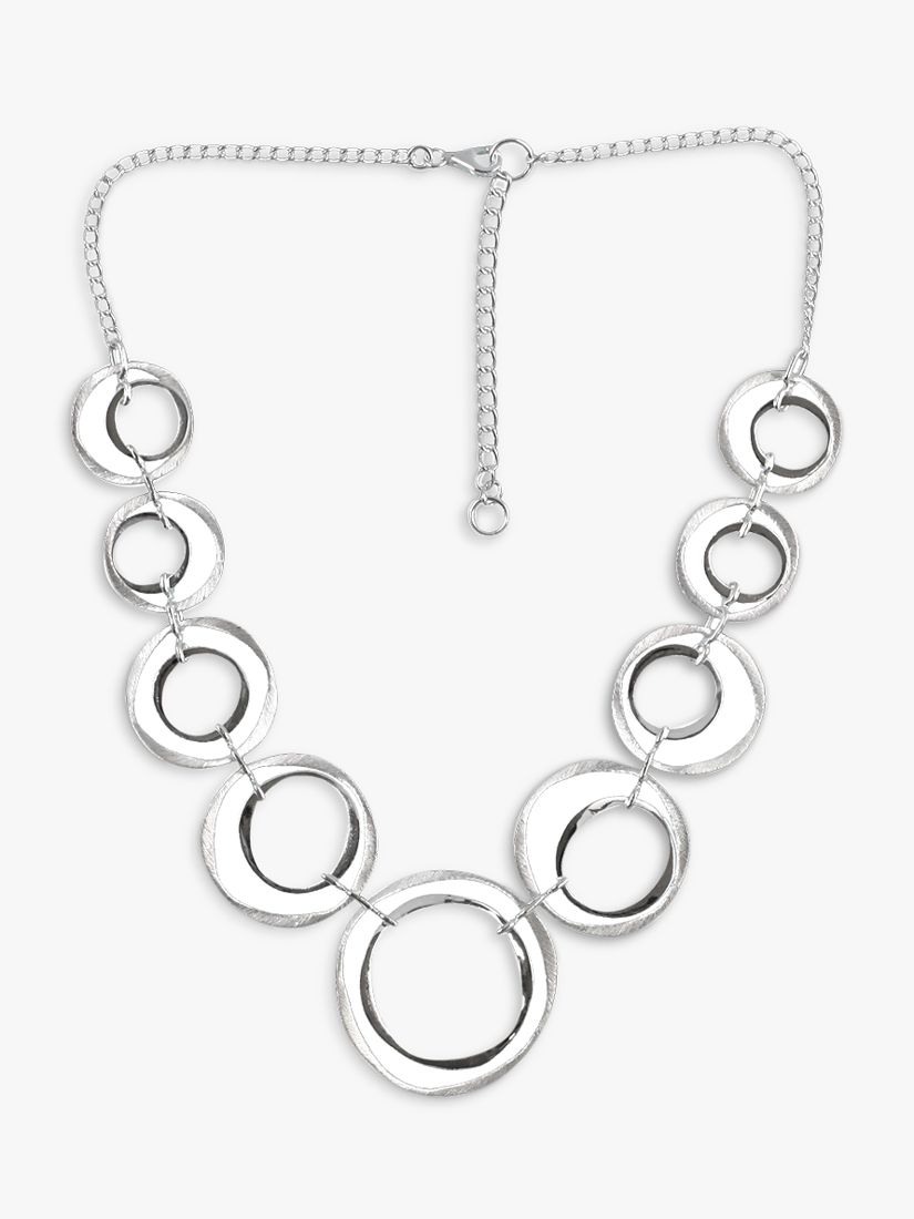 Buy Nina B Graduating Open Circles Necklace, Silver Online at johnlewis.com