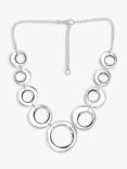 Nina B Graduating Open Circles Necklace, Silver