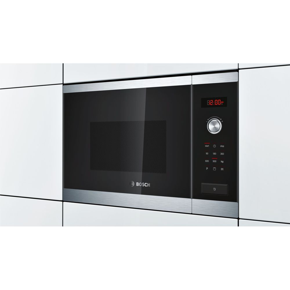 Bosch Hmt84g654b Built In Microwave Oven With Grill Brushed Steel