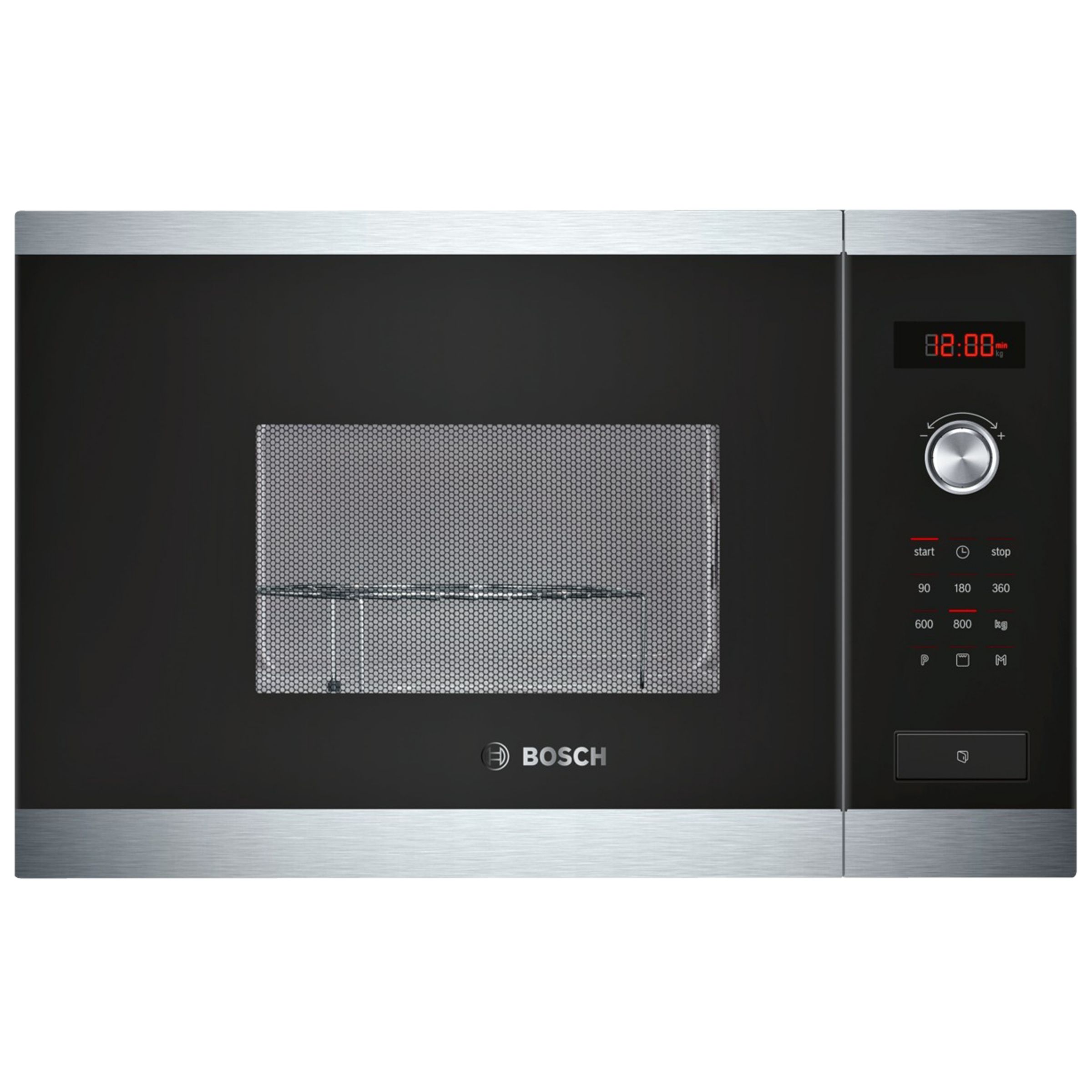 Bosch HMT75G654B Built-In Microwave Oven with Grill, Brushed Steel