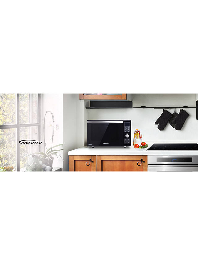 Buy Panasonic NN-DF386BBPQ Freestanding 3-in-1 Combination Microwave Oven with Grill, Black Online at johnlewis.com