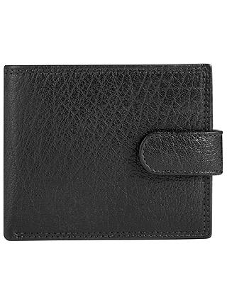 John Lewis & Partners Bifold Tab Katta Aniline Leather Wallet, Black