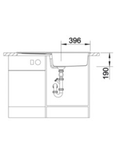 BLANCO Metra XL 6 S Single Bowl Inset Composite Granite Kitchen Sink, Tartufo